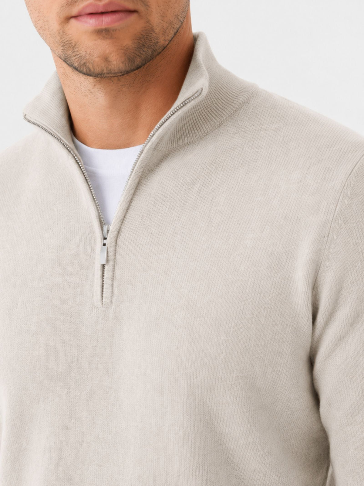 Men's Zip-Collar Sweater – Fitted Cut Autumn Winter