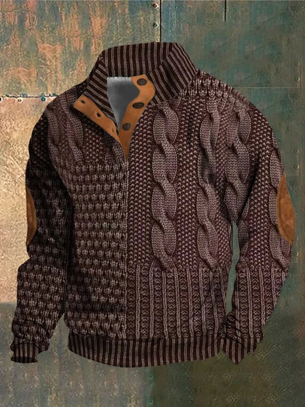 Men's Patterned Jumper – Warm Winter Knit