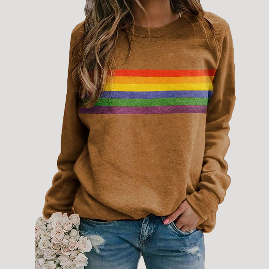 Women's Striped Sweatshirt – Crew Neck