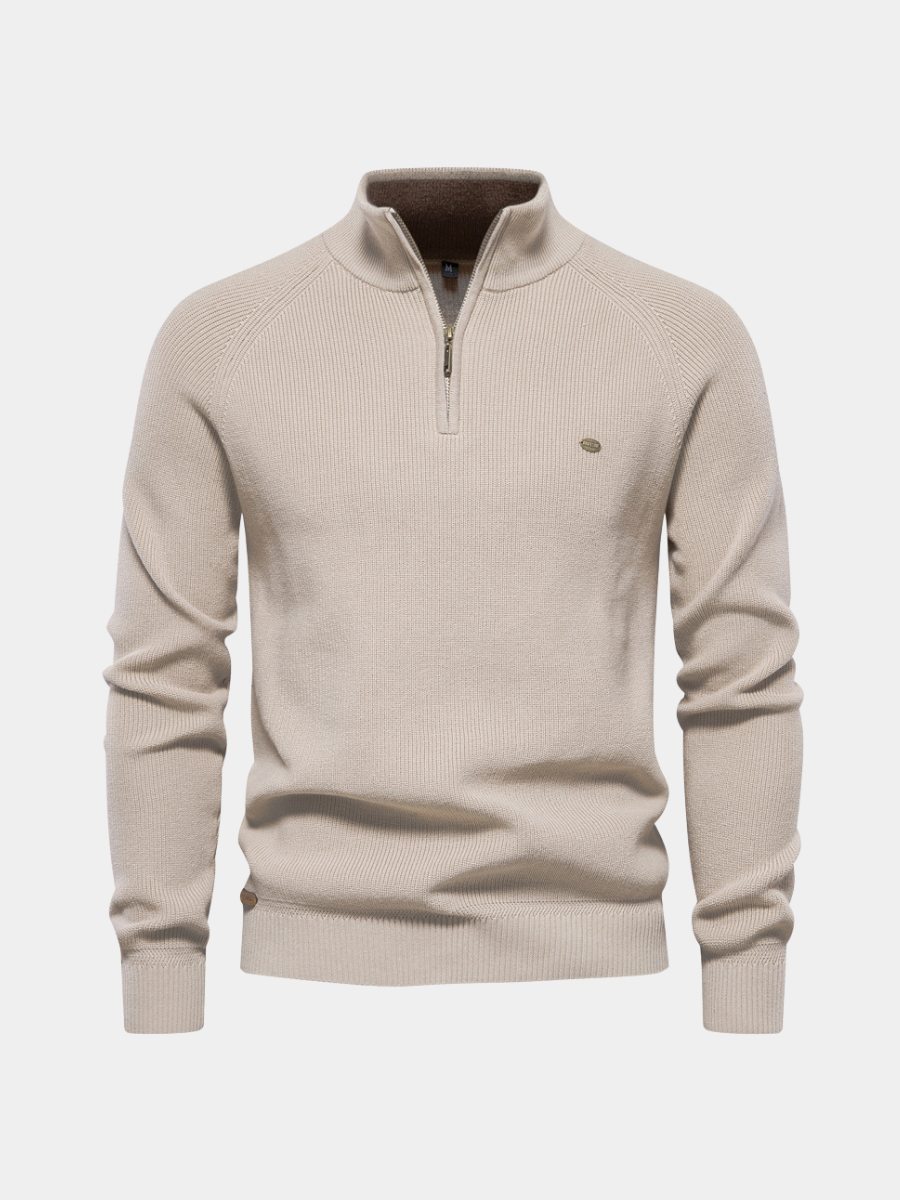 Men's Trucker Jumper – Half-Zip Collar Winter