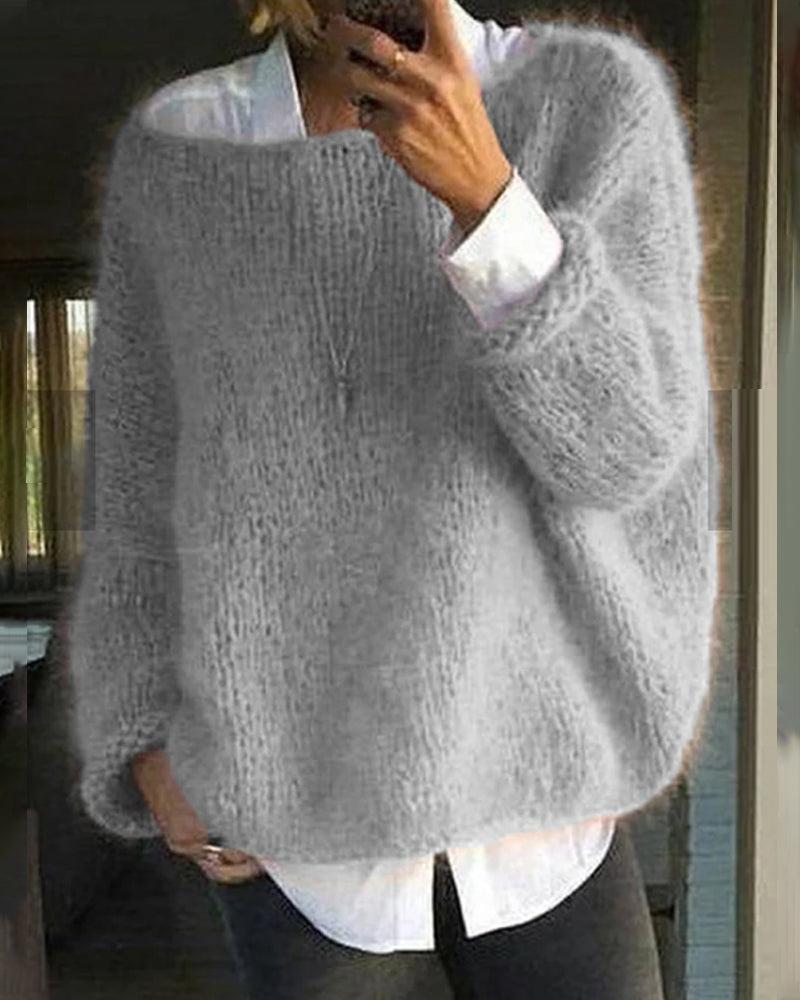 Women's Soft Knit Crew Neck Jumper – Fitted Winter Jumper