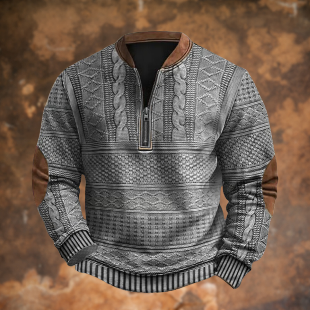 Men's Polo-Collar Jumper – Autumn Winter Knit