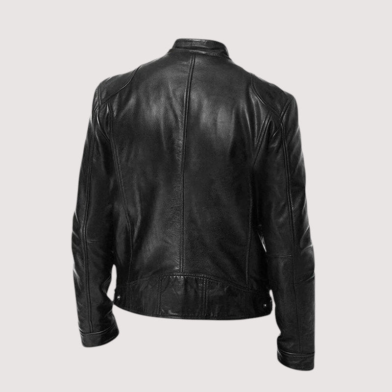 Men's Leather-Look Jacket – Weather-Resistant