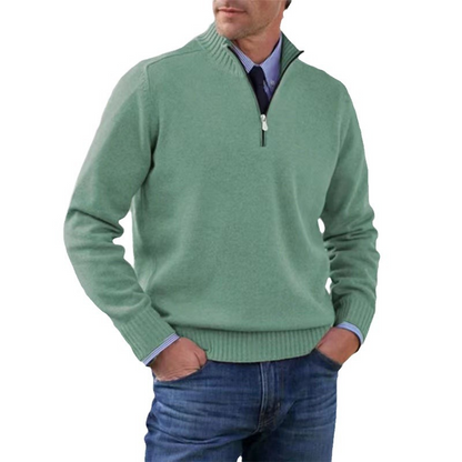Men's Zip Jumper – Half-Zip Collar Classic Fit