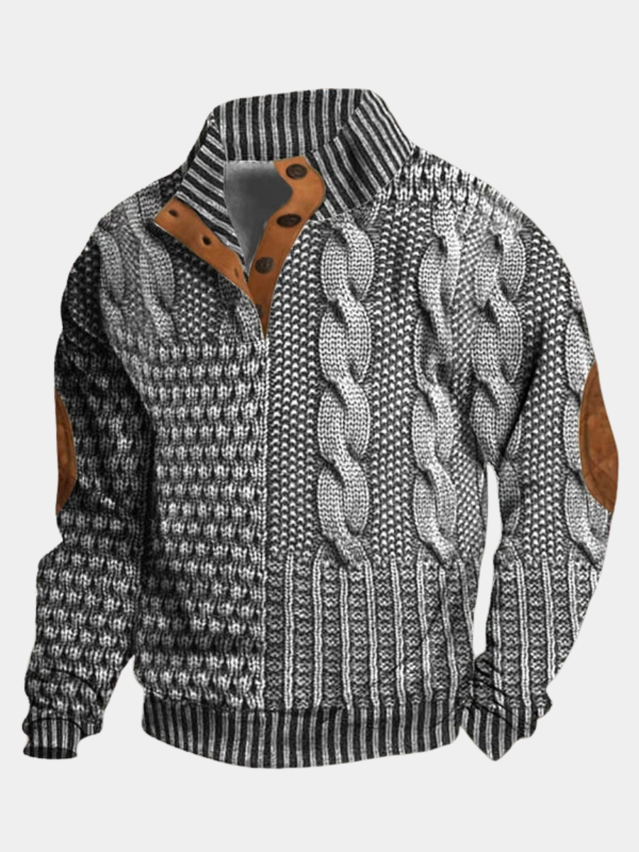 Men's Patterned Jumper – Warm Winter Knit