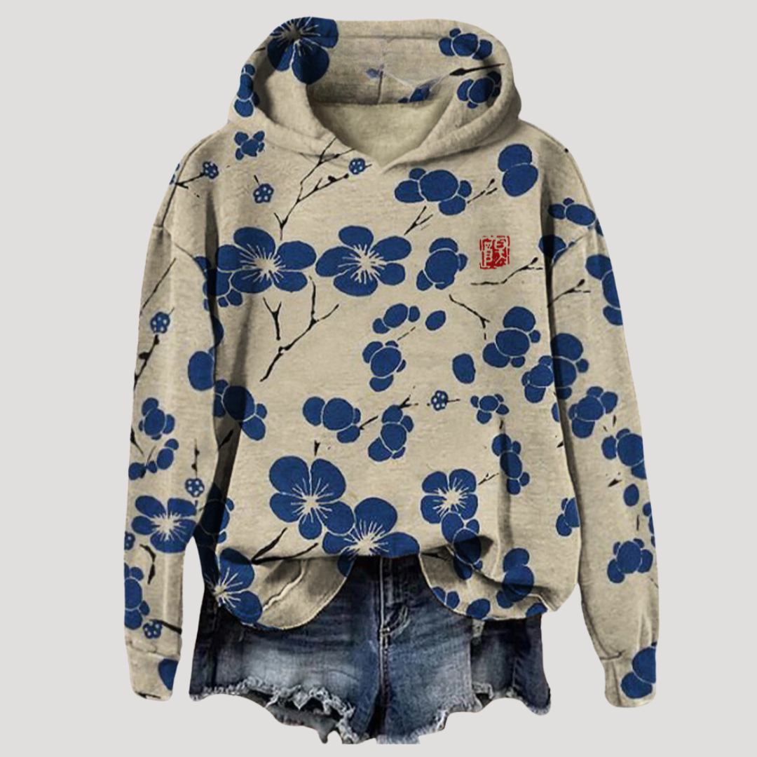 Women's Hoodie – Floral Print Plus Sizes