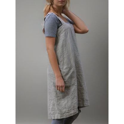 Women's Pinafore Dress with Pockets – Comfortable Dress, Plus Sizes