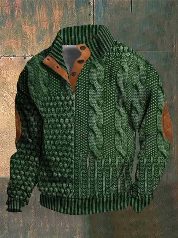 Men's Patterned Jumper – Warm Winter Knit