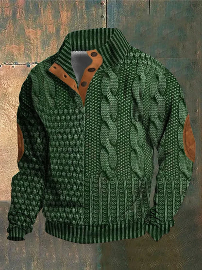 Men's Patterned Jumper – Warm Winter Knit