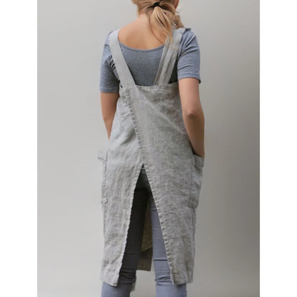 Women's Pinafore Dress with Pockets – Comfortable Dress, Plus Sizes