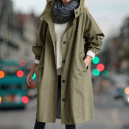 Women's Hooded Raincoat – Plus Sizes