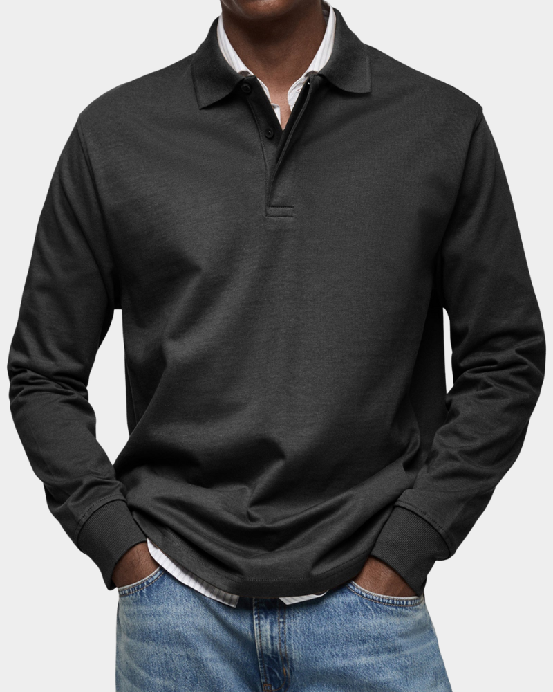 Men's Long-Sleeve Polo – Classic Fit