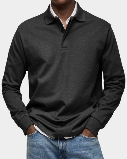 Men's Long-Sleeve Polo – Classic Fit