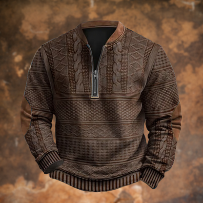 Men's Polo-Collar Jumper – Autumn Winter Knit