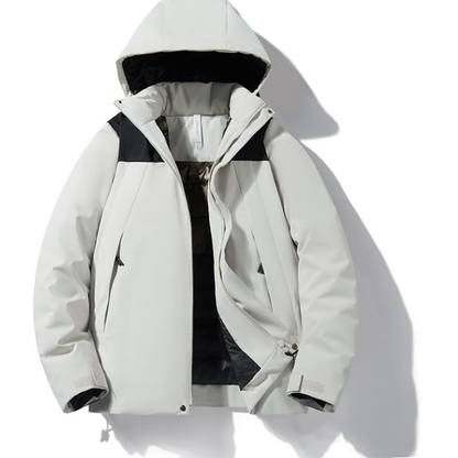 Women's Ski Jacket – Hooded Puffer with Pockets