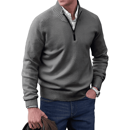 Men's Zip Jumper – Soft Knit Autumn Winter