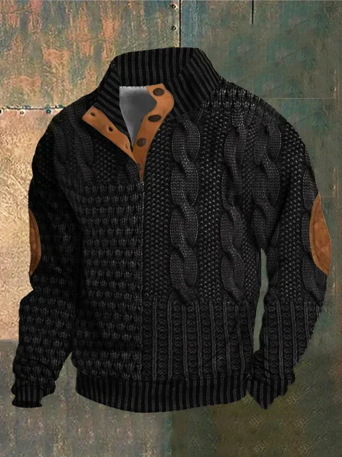 Men's Patterned Jumper – Warm Winter Knit