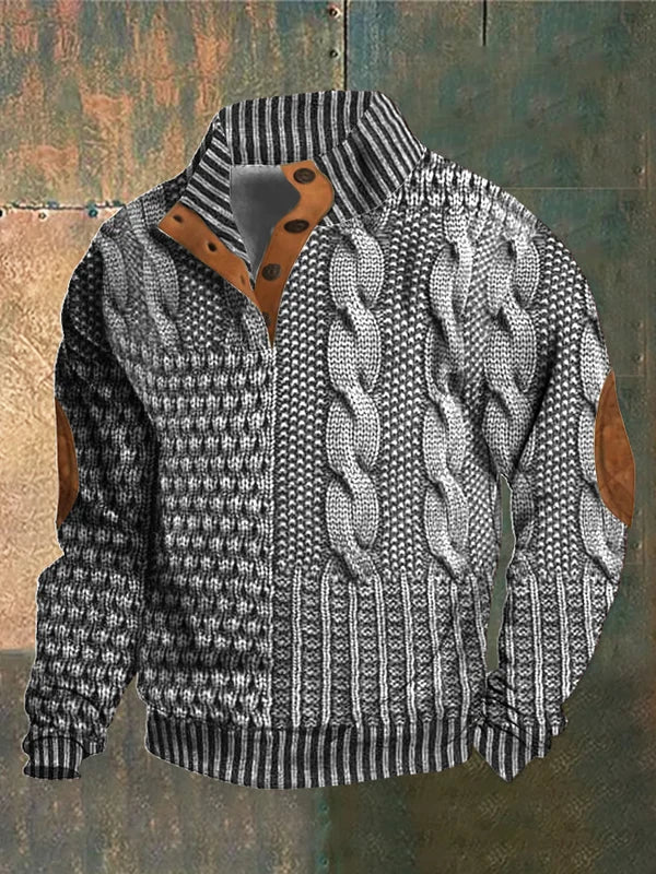 Men's Patterned Jumper – Warm Winter Knit