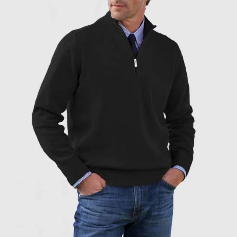 Men's Zip Jumper – Half-Zip Collar Classic Fit