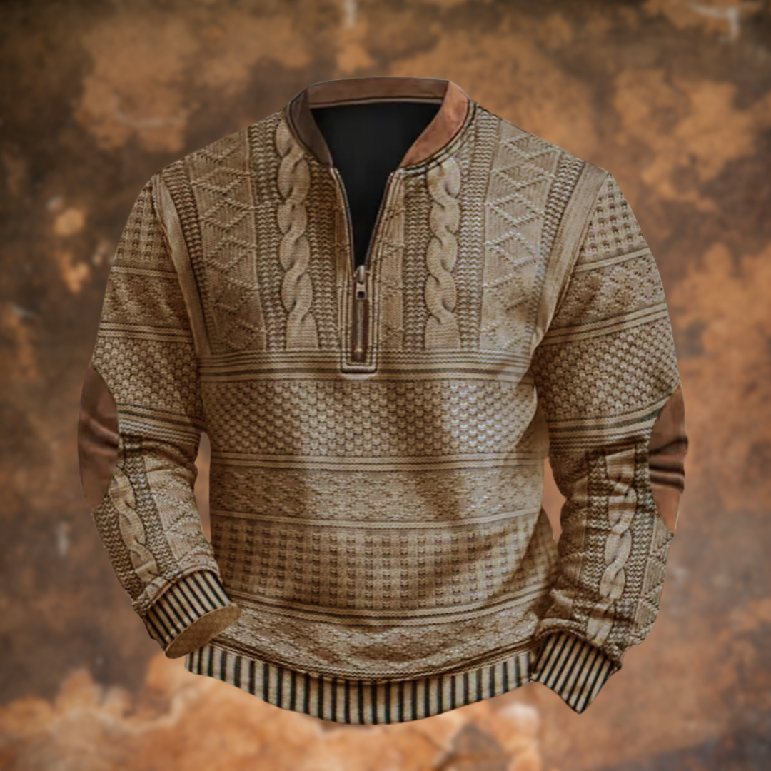 Men's Polo-Collar Jumper – Autumn Winter Knit