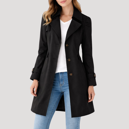 Women's Classic Trench Coat in Black