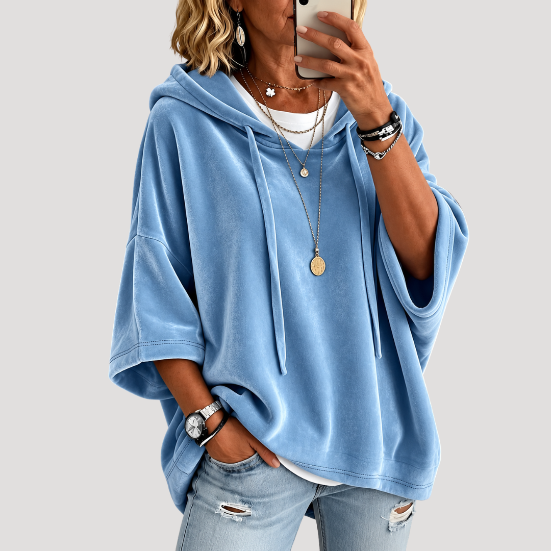 Women's Oversized Hoodie in Sky Blue