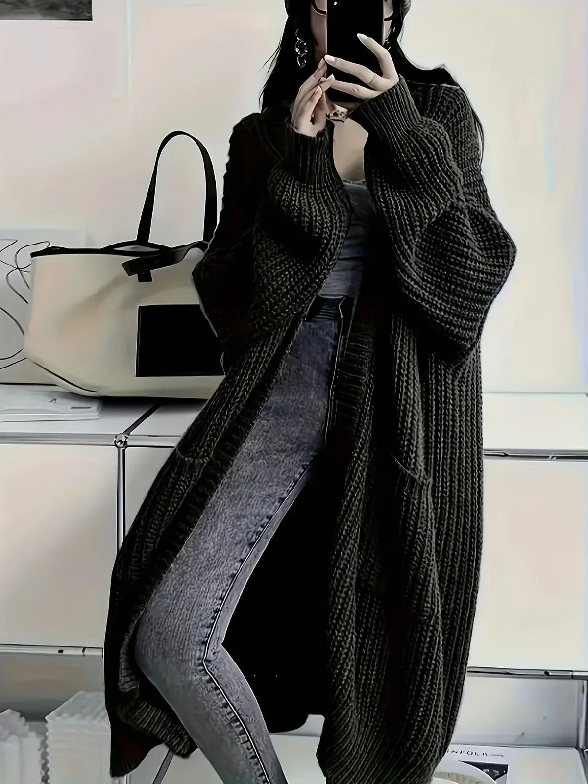 Women's Oversized Cardigan – Comfortable Loose