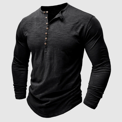 Men's Long-Sleeve Shirt – Winter Button-Down Collar