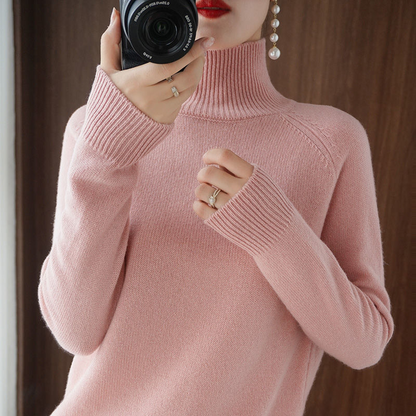 Women's Roll-Neck Jumper – Comfortable Autumn Winter