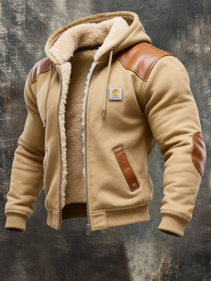 Men's Suede-Look Jacket – Vintage Hooded