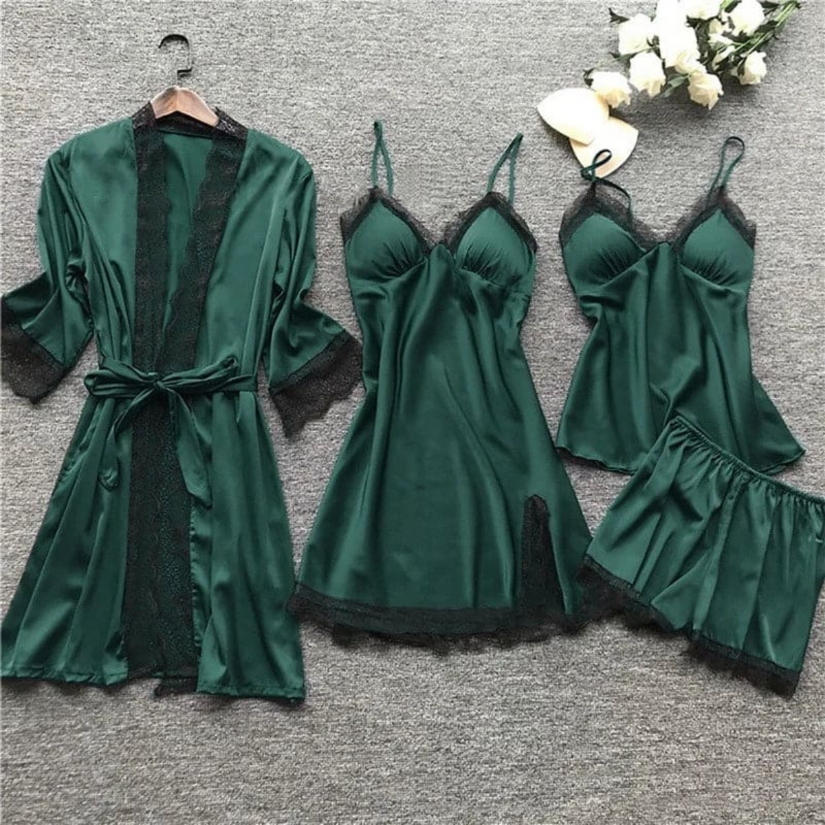 Women's Satin Pyjama Set – Soft Two-Piece Sleepwear