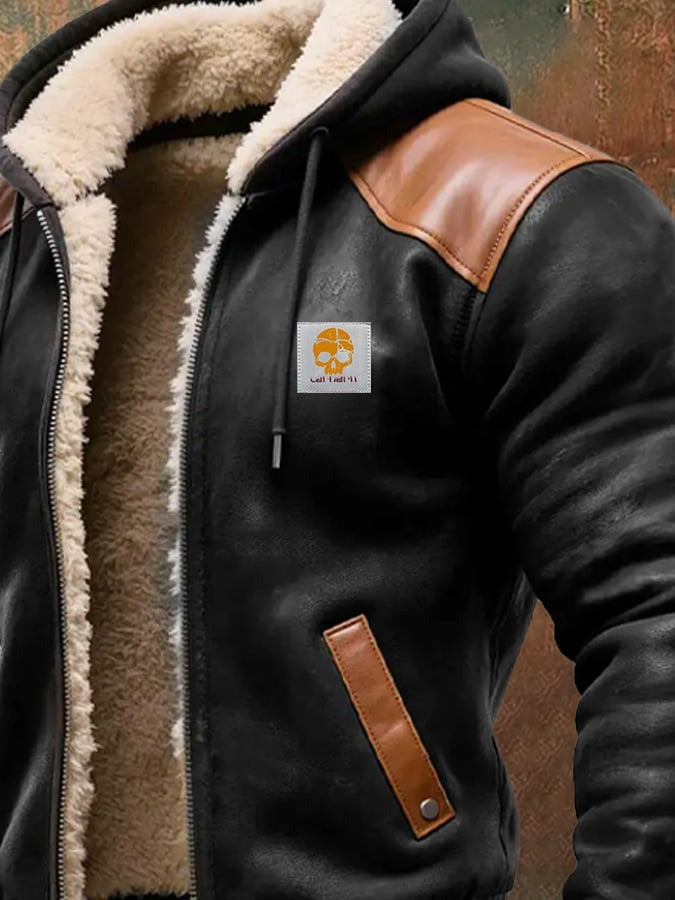 Men's Suede-Look Jacket – Vintage Hooded