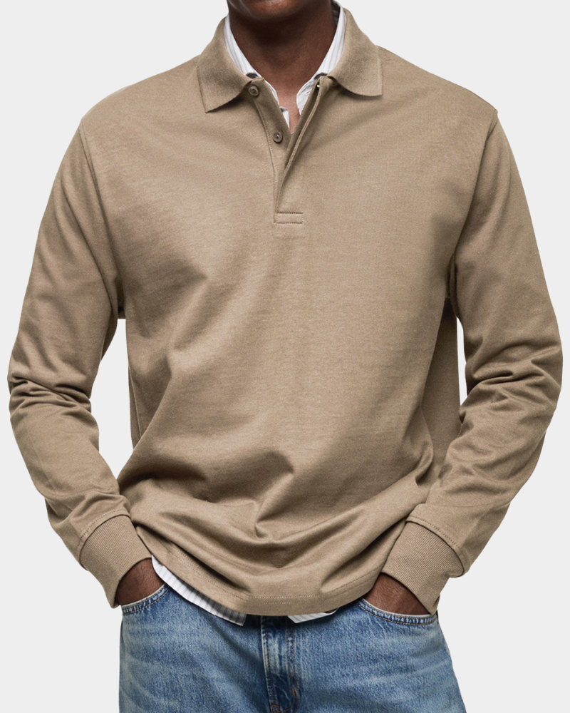 Men's Long-Sleeve Polo – Classic Fit