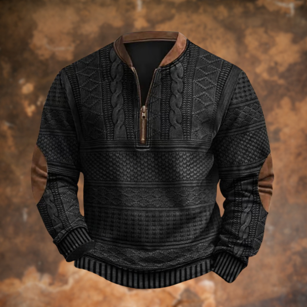 Men's Polo-Collar Jumper – Autumn Winter Knit