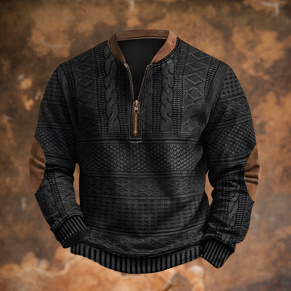 Men's Polo-Collar Jumper – Autumn Winter Knit