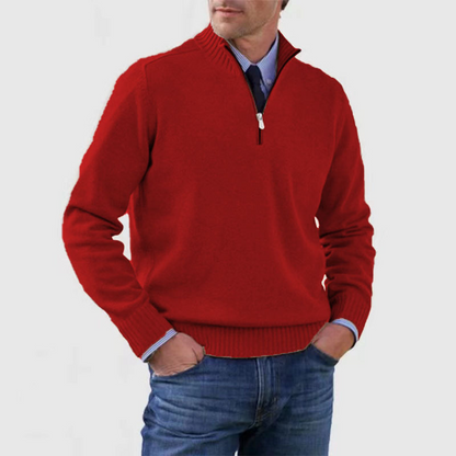 Men's Zip Jumper – Half-Zip Collar Classic Fit