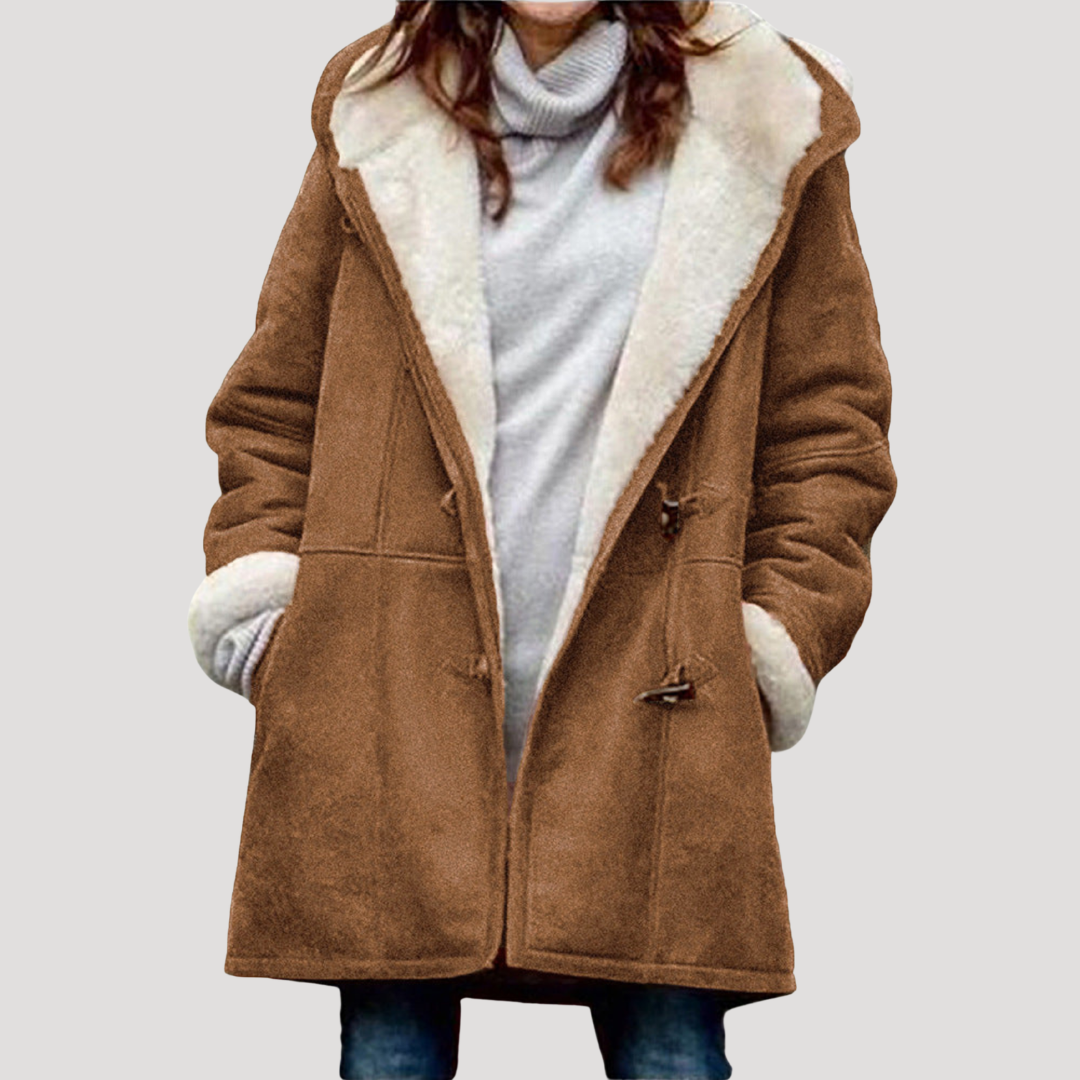 Women's Winter Coat – Sherpa-Lined Duffle Coat Plus Sizes