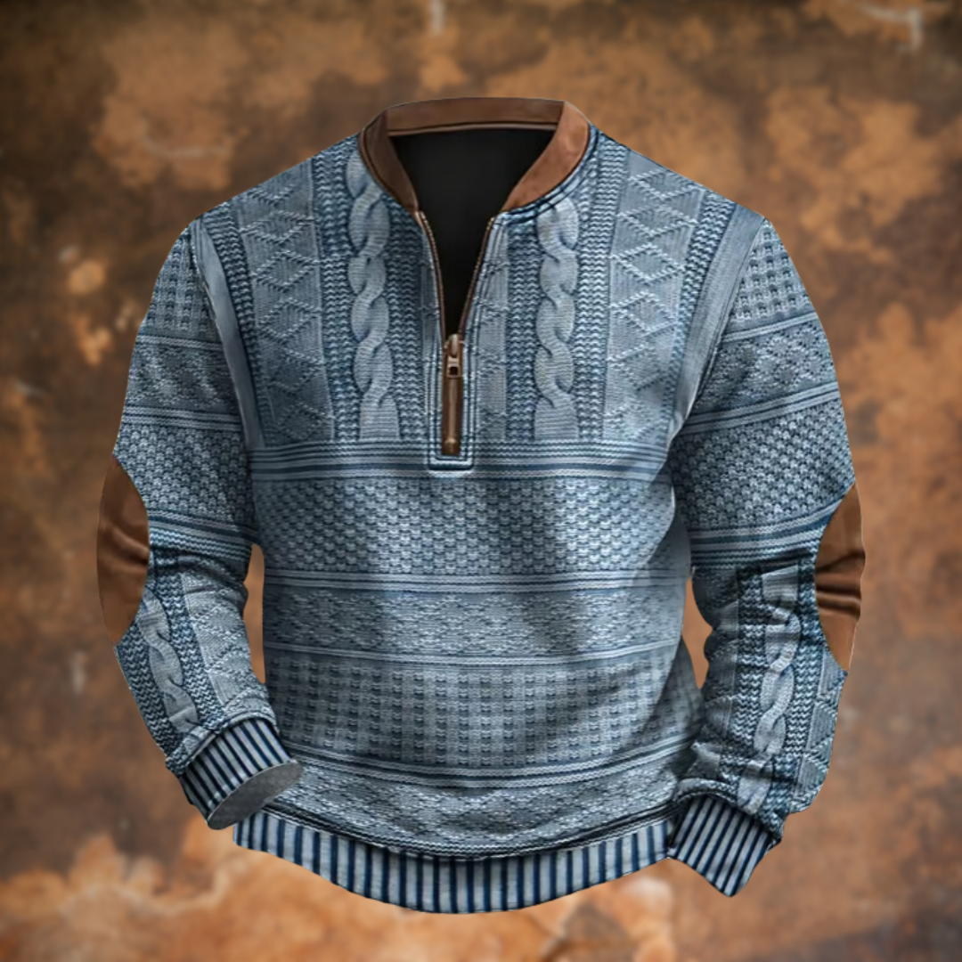 Men's Polo-Collar Jumper – Autumn Winter Knit