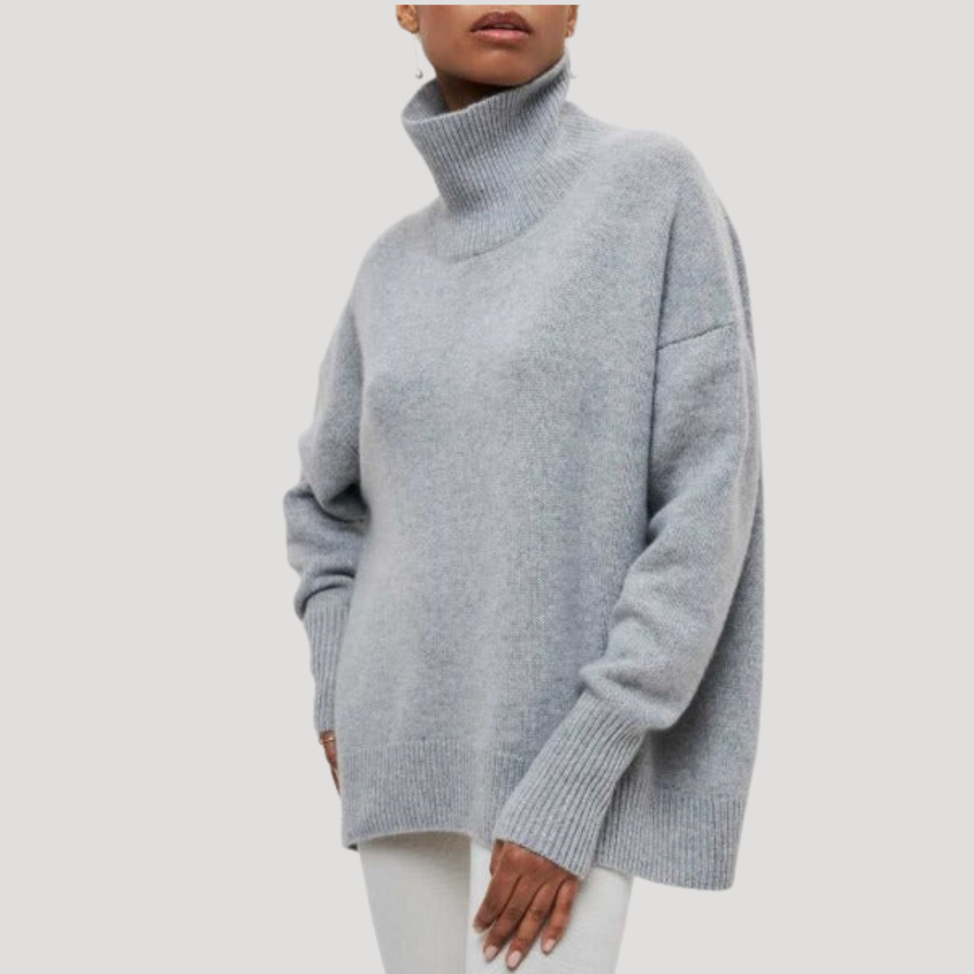 Women's Oversized Jumper – High Neck Autumn Winter