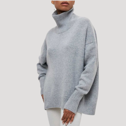 Women's Oversized Jumper – High Neck Autumn Winter