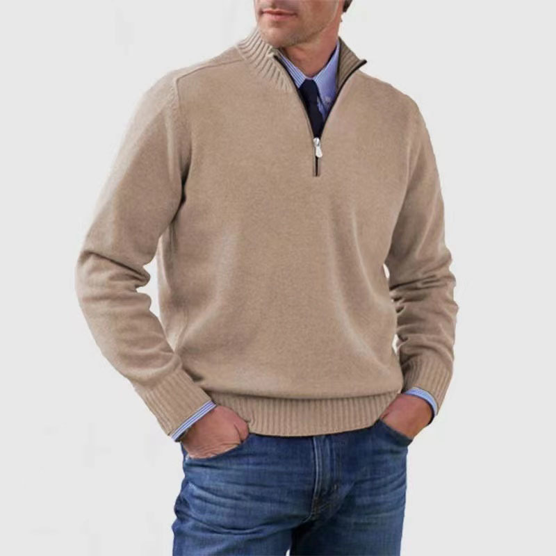 Men's Zip Jumper – Half-Zip Collar Classic Fit