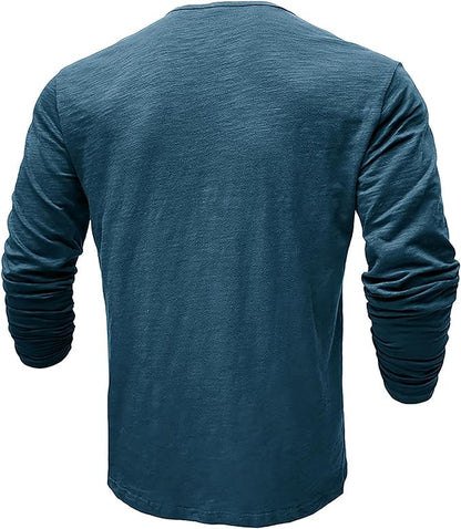 Men's Long-Sleeve Shirt – Winter Button-Down Collar