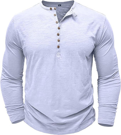 Men's Long-Sleeve Shirt – Winter Button-Down Collar