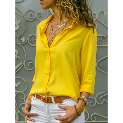 Women's Long Sleeve Button-Up Shirt – Classic Shirt