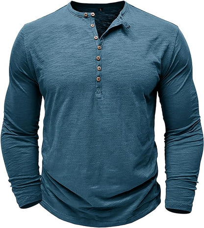 Men's Long-Sleeve Shirt – Winter Button-Down Collar