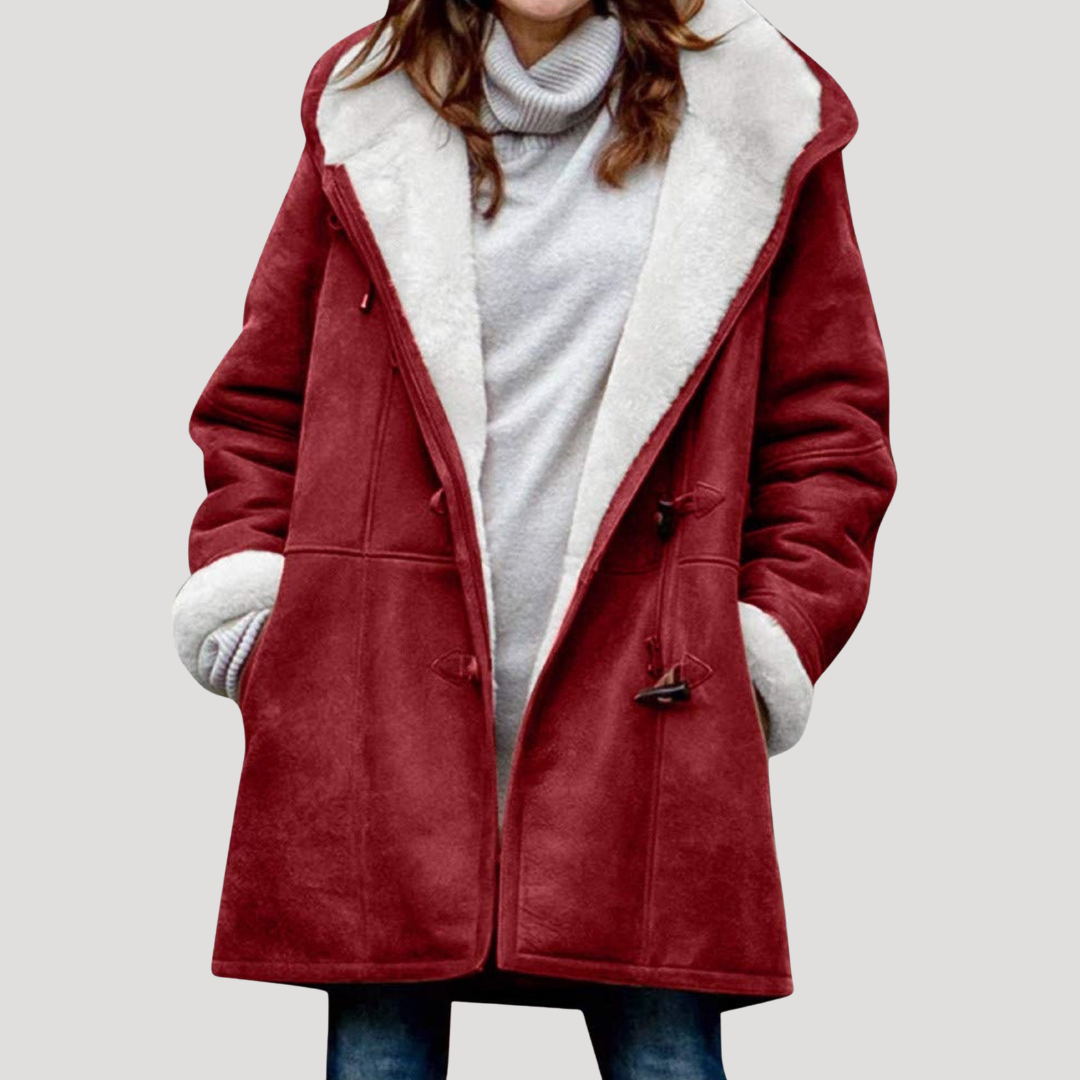 Women's Winter Coat – Sherpa-Lined Duffle Coat Plus Sizes