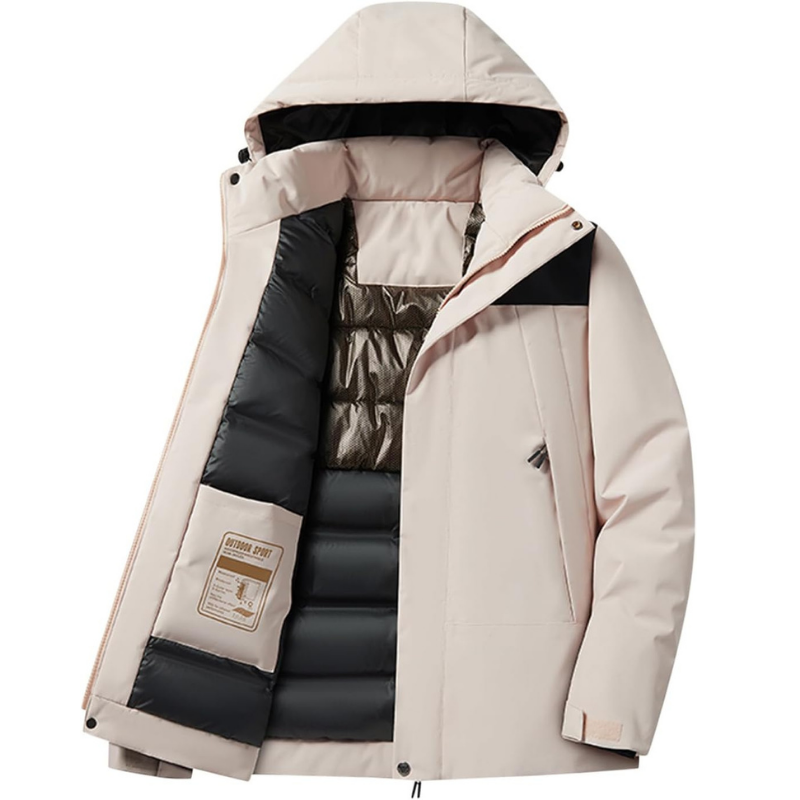 Women's Ski Jacket – Hooded Puffer with Pockets