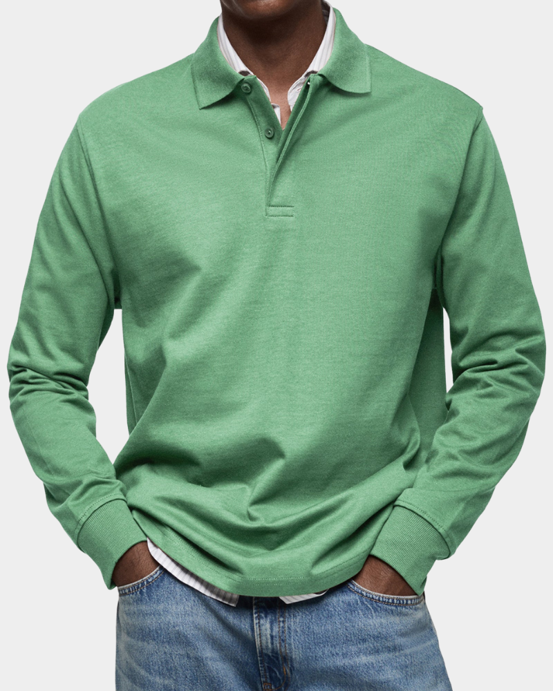 Men's Long-Sleeve Polo – Classic Fit