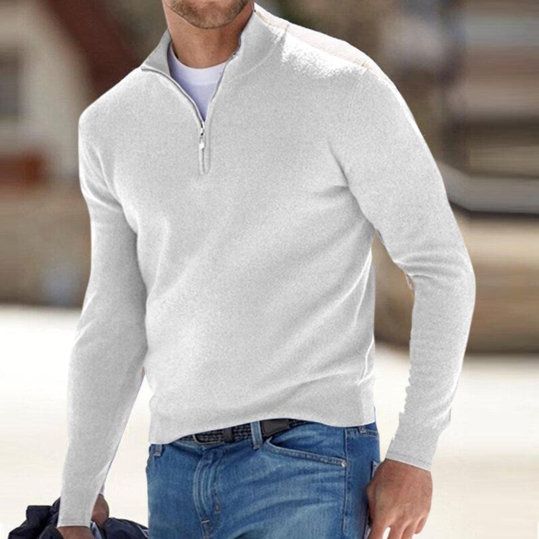 Men's Trucker Jumper – Half-Zip Stand Collar