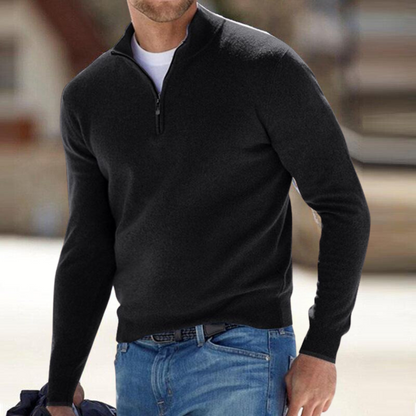 Men's Trucker Jumper – Half-Zip Stand Collar